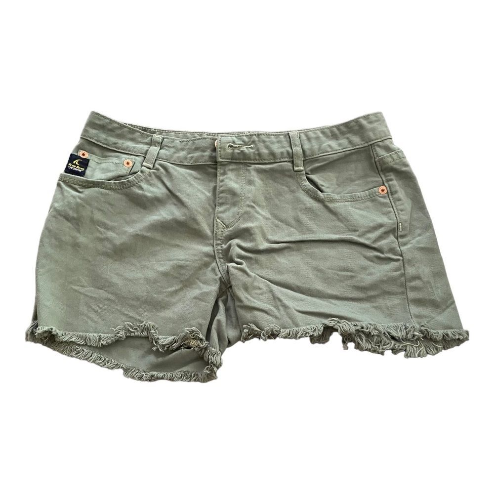Kaka Premium  Green Denim Jeans Shorts Cut Off Size 28 Women’s. - Picture 7 of 7